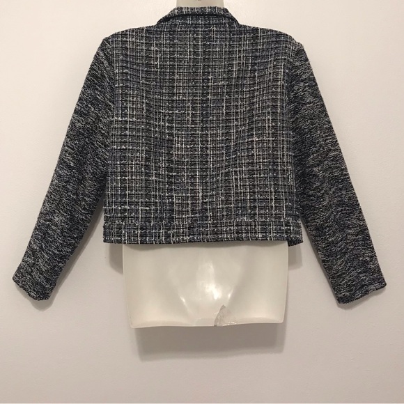 SUNDAYS bliss lined jacket navy zip up top blazer size small - Picture 6 of 10